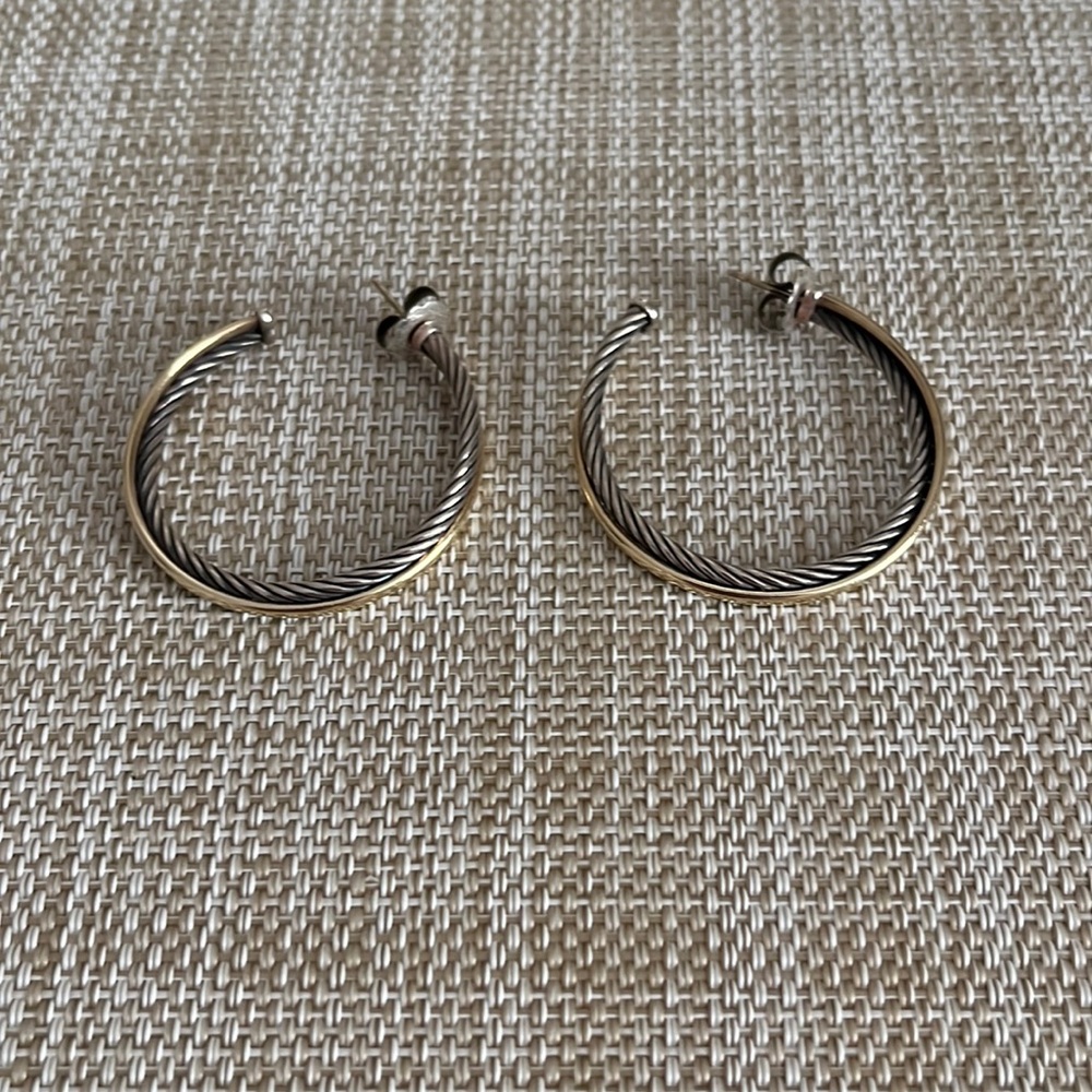 David yurman crossover hoop earrings